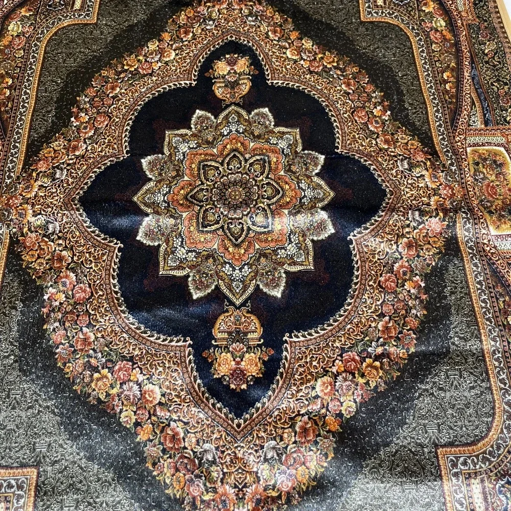 Vintage Style Medallion Rug Runner Fringed 27x47 Bohemian Turkish Decor